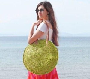 Jessica Round Raffia Handbag – Handmade Crochet Bag from Madagascar