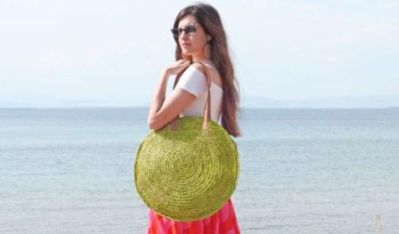 Jessica Round Raffia Handbag – Handmade Crochet Bag from Madagascar - Image 2