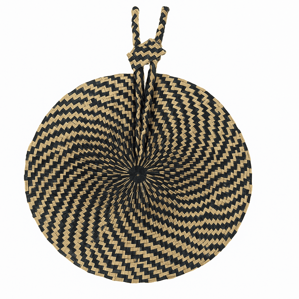 Round Raffia Fan - Image 2