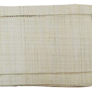 Woven Raffia Table Mats — Set of 6